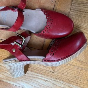 Red Dansko Clogs size 38